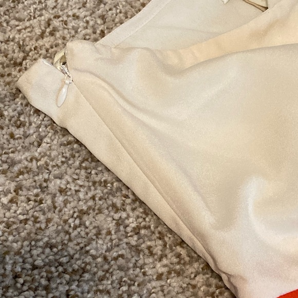 MM Couture orange and cream dress - Picture 7 of 12